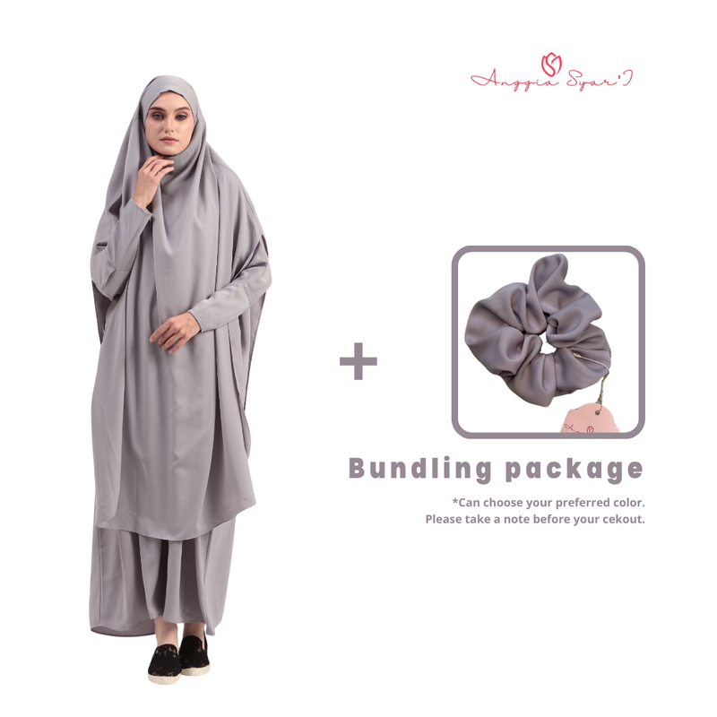 Apsara Abaya Set Grey