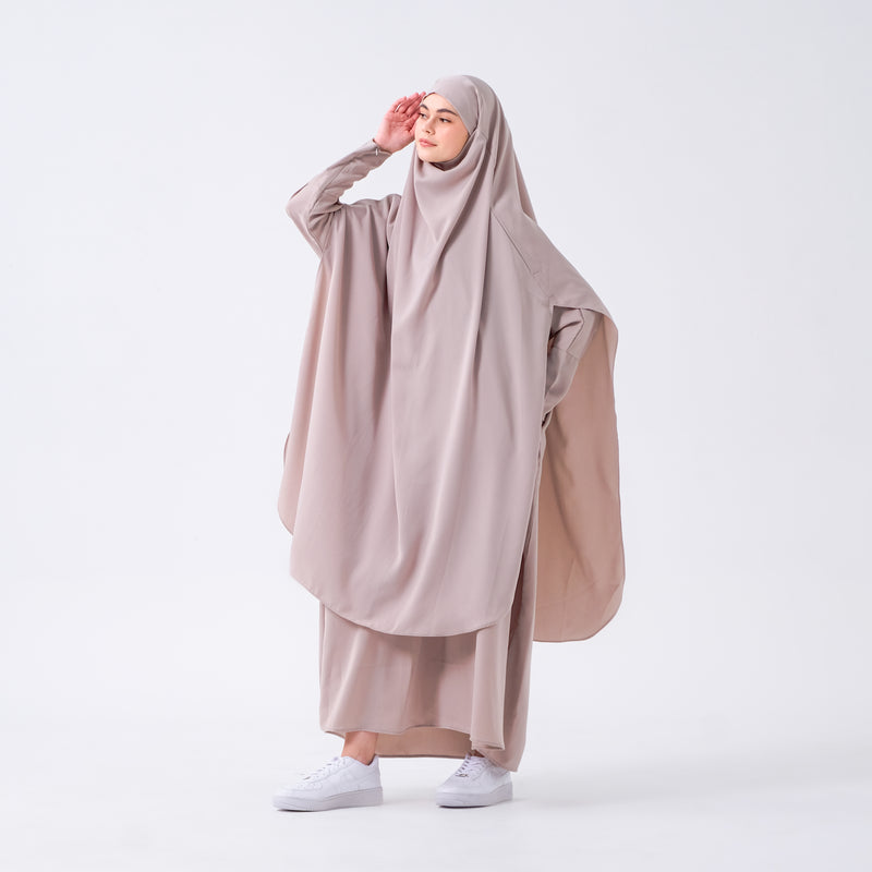 Apsara Abaya Set Ash Grey