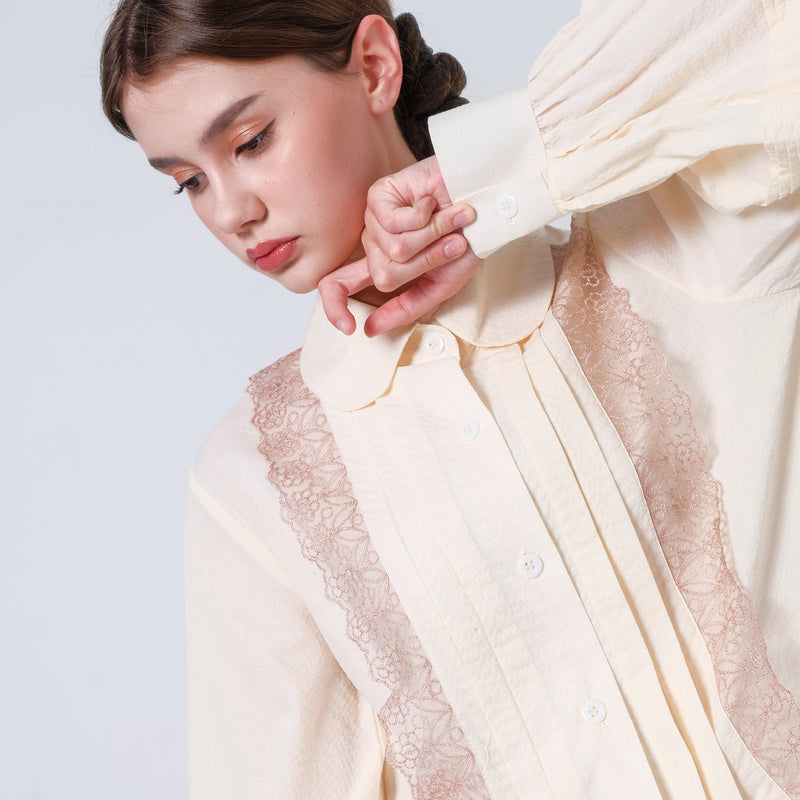 Rhea Tunik Cream - Renda