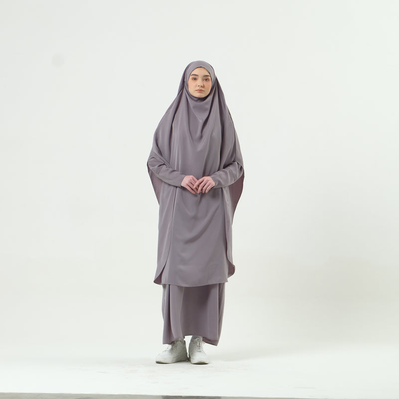 Apsara Abaya Set Dark Grey