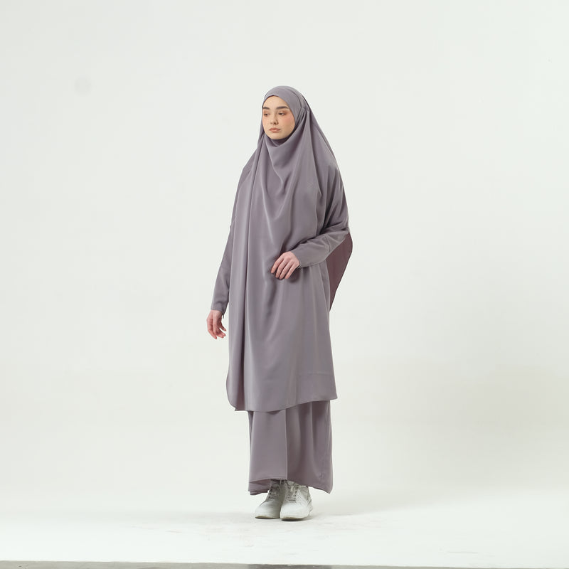 Apsara Abaya Set Dark Grey