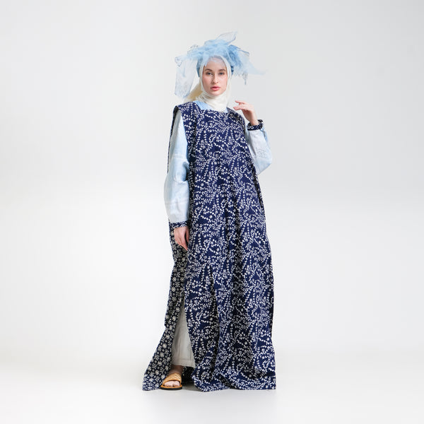 Billow Sleeveless Dress Batik