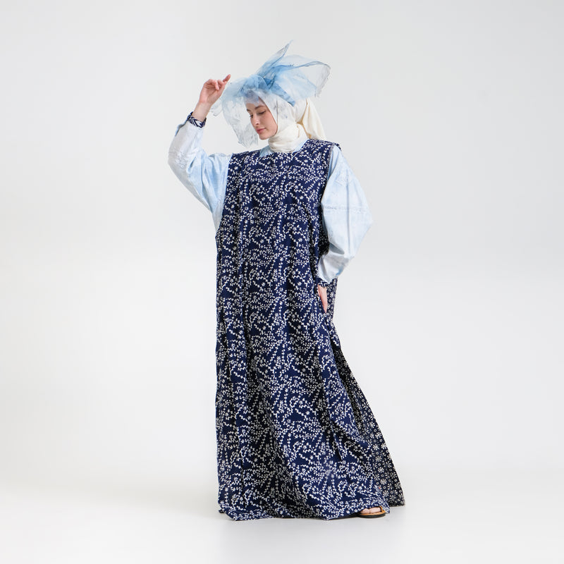 Billow Sleeveless Dress Batik