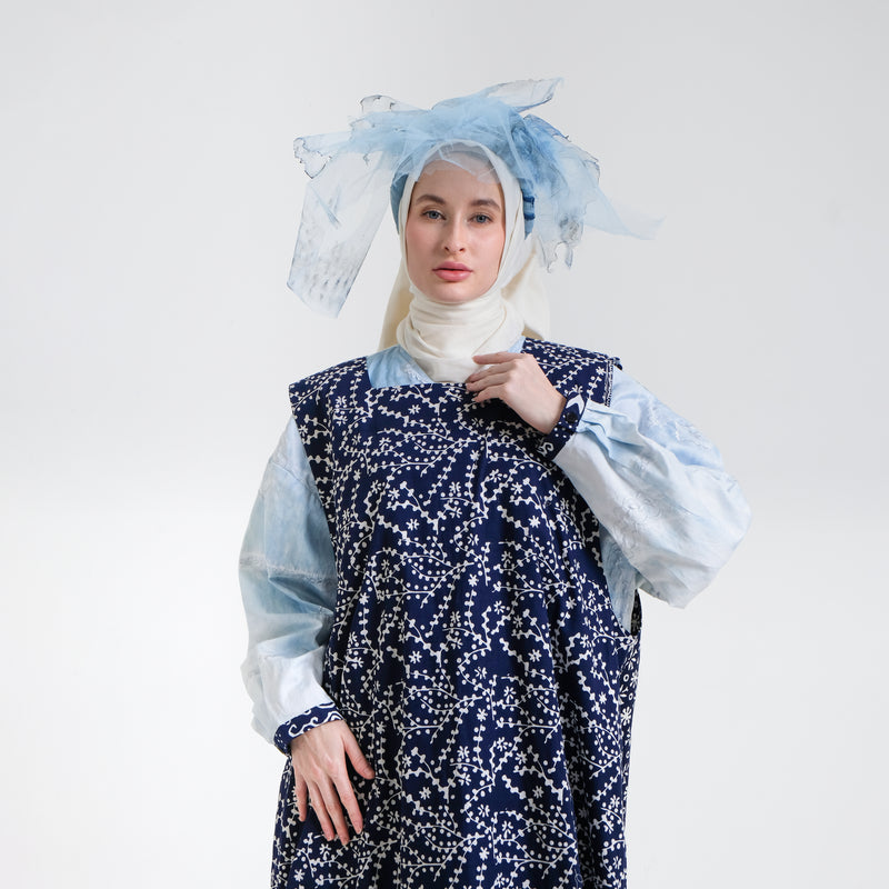 Billow Sleeveless Dress Batik