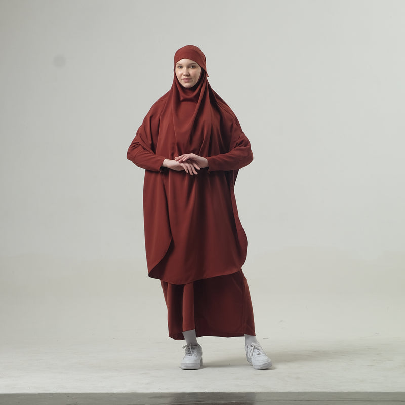 Apsara Abaya Set - Teracota