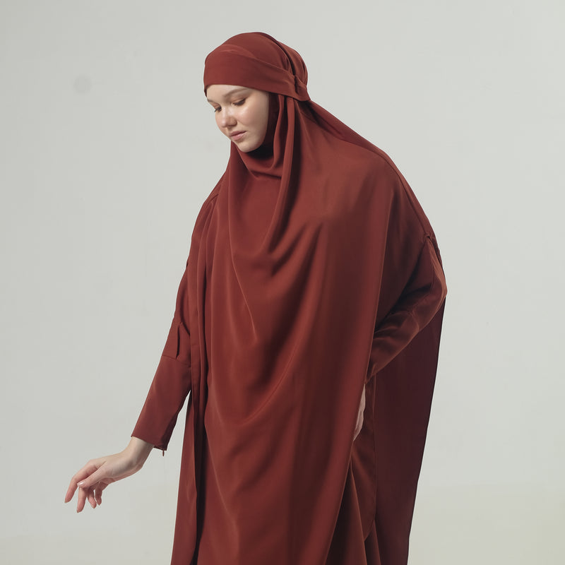 Apsara Abaya Set - Teracota