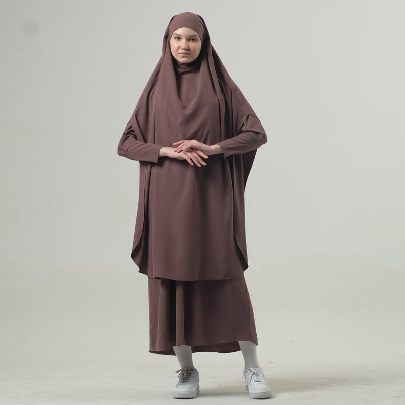 Athira Abaya Set - Brown