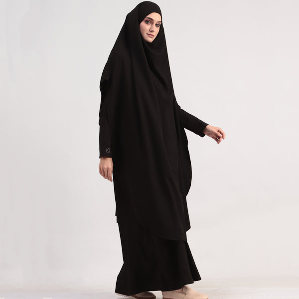 Athira Abaya Set Black