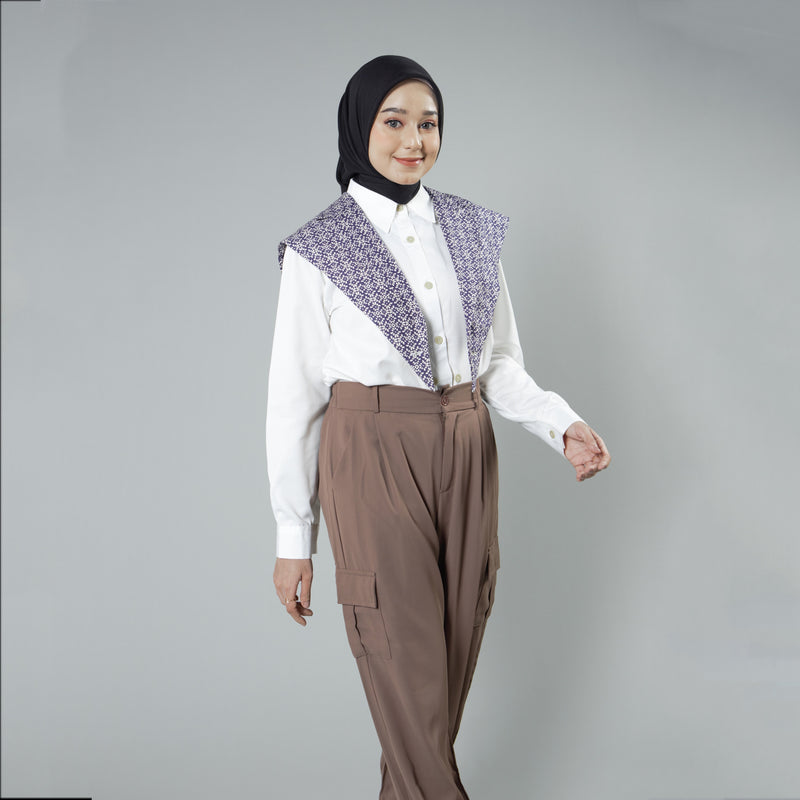 Sunita Blouse White - Flower