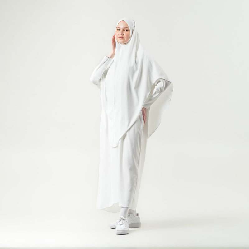 Syafiiqah Abaya Set - White