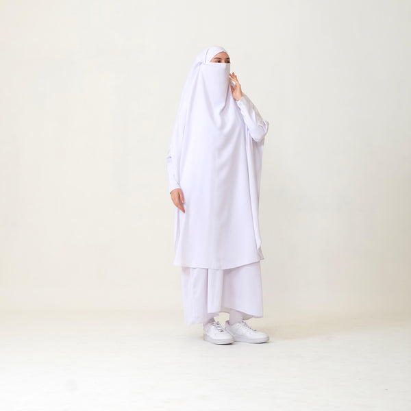 Maher Abaya Set - White