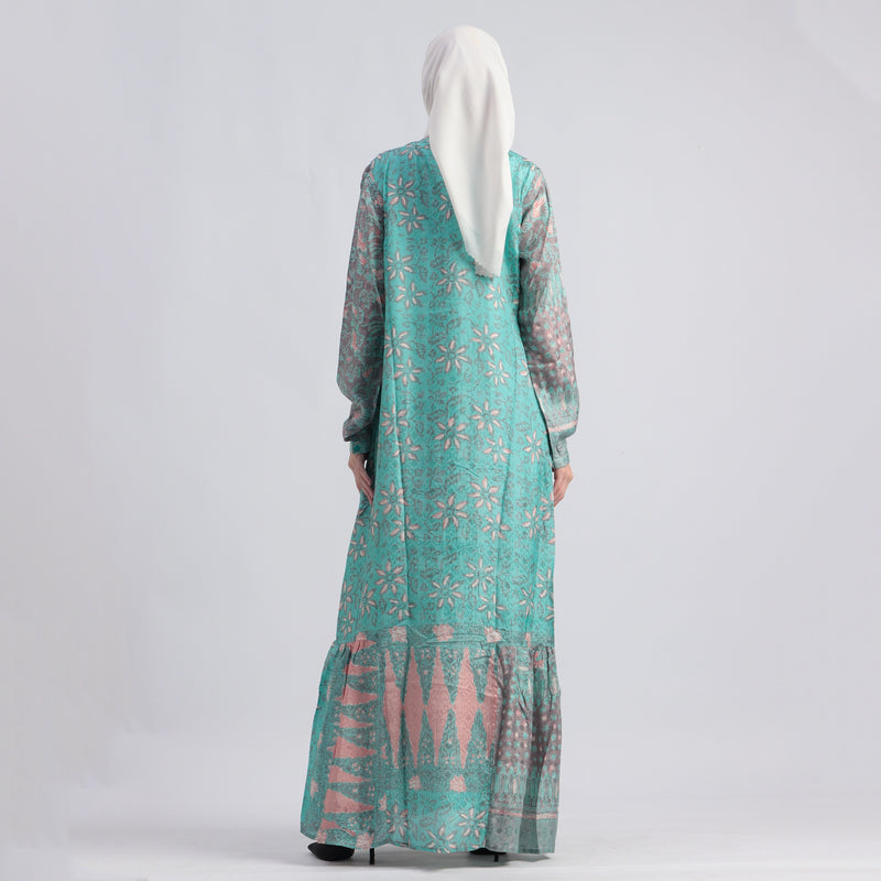 Saeri Abaya Dress - Green