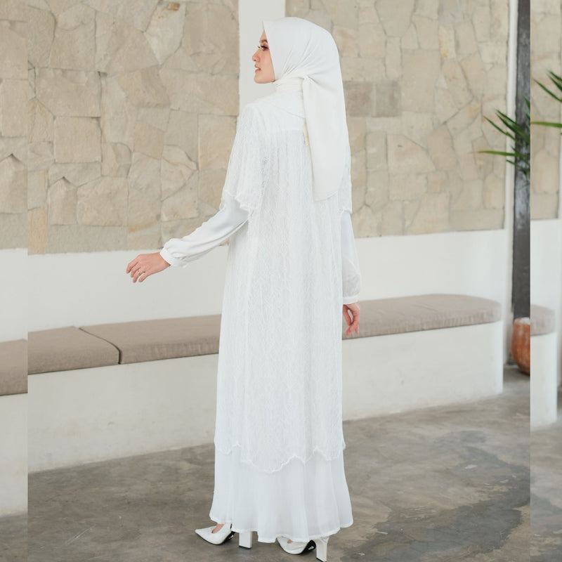 Ashifa Set Dress White B