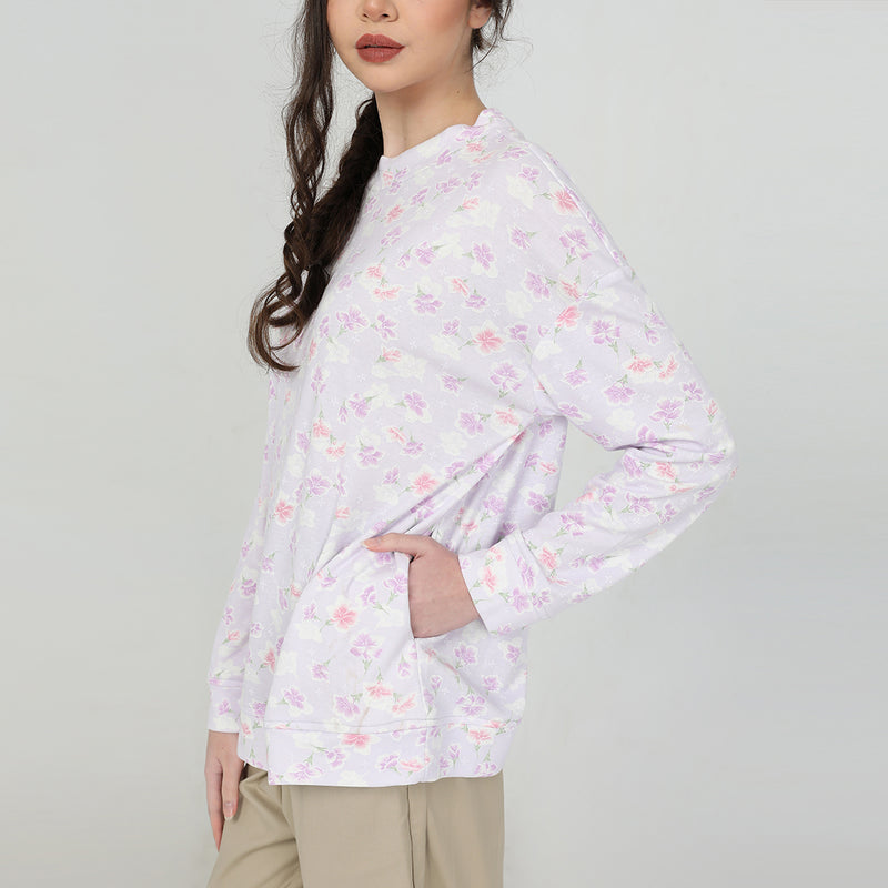 Lilac Flower Sweatshirt
