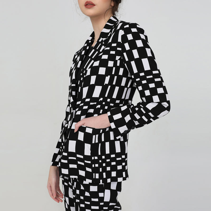 Clarina Set Checkered Pattern